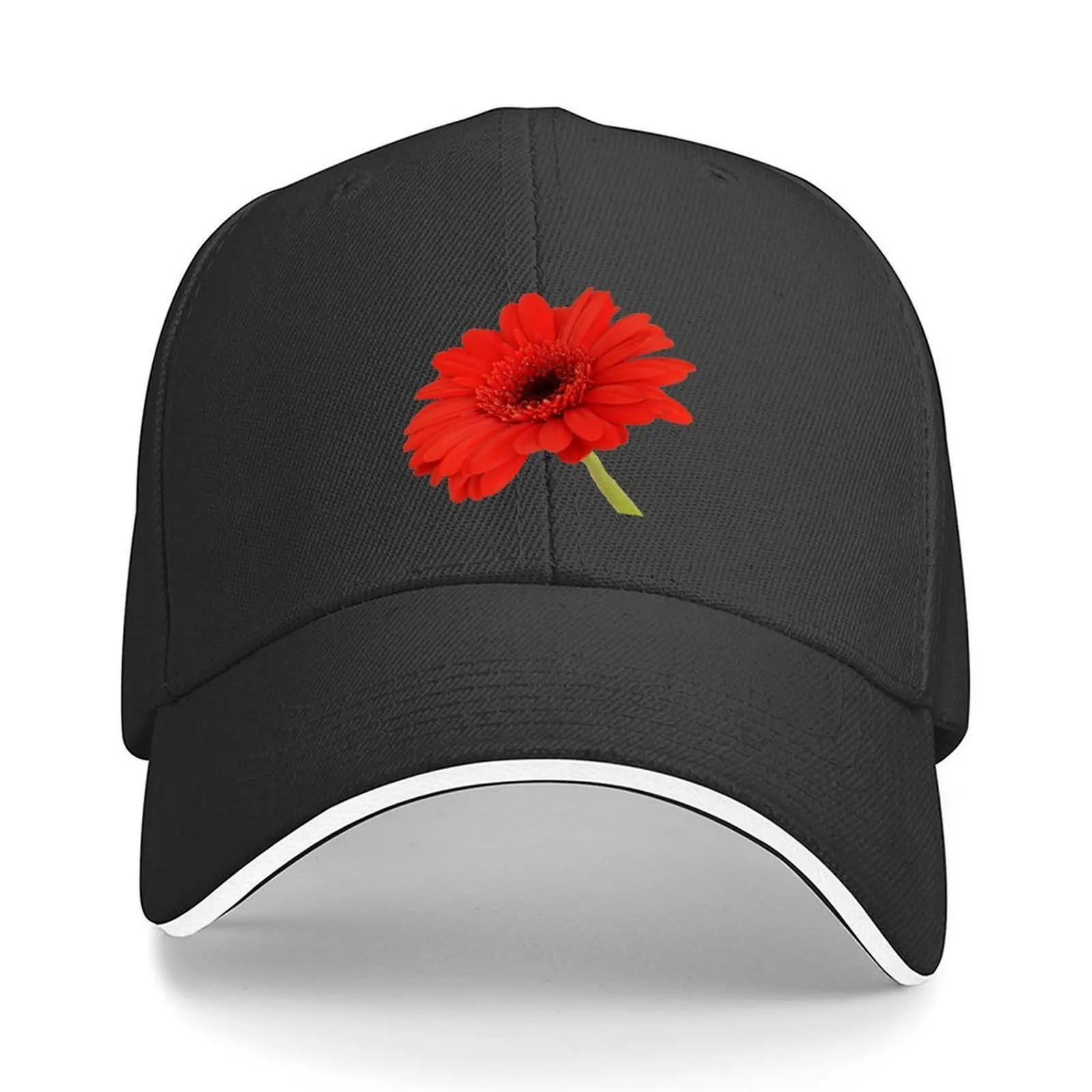 

Red Gerbera Daisy Baseball Cap hard hat Funny hats Golf Wear Ball Cap Women's Hats For The Sun Men's