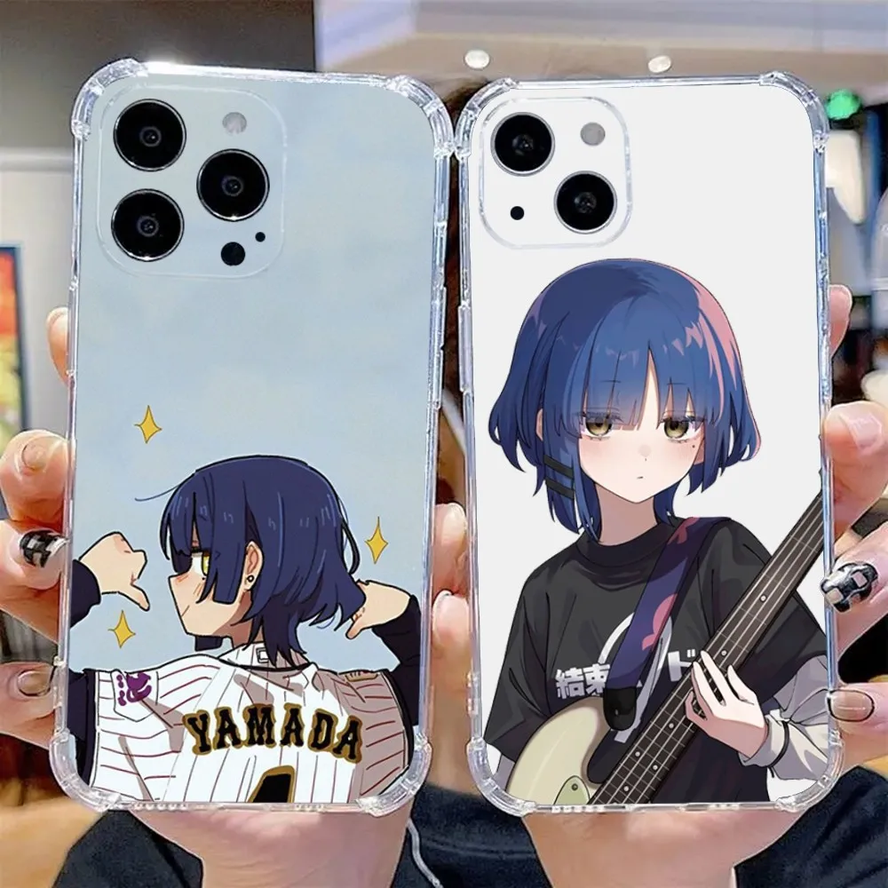 Ryo Yamada B-Bocchi the R-Rock Phone Case For iPhone 16,15,14,13,12,11,Pro Max,Plus,Mini,X,XS,XR,8,S,SE Free shipping Clear Soft