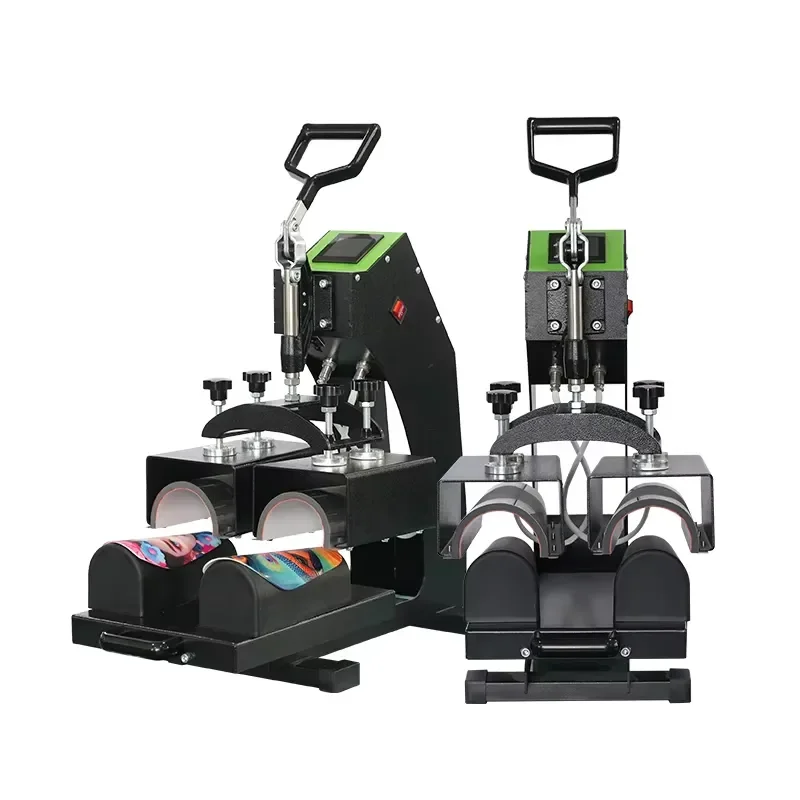 High-Speed Dual Station Heat Press Sublimation Printing Machine for Protector/Shin Guard/Security Uniforms