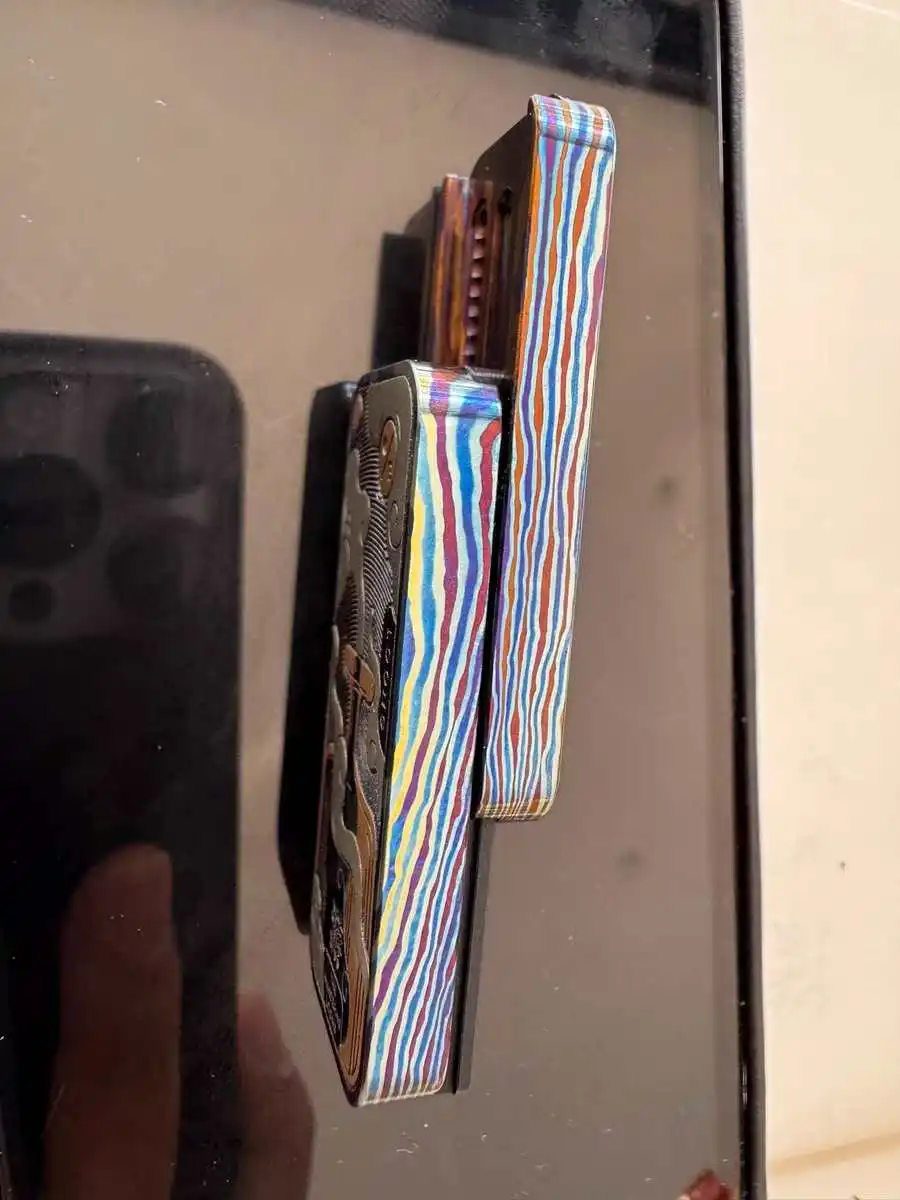 中古 EDC Lee Studio x OneBean チタンホースドラゴンフラワードラゴンストレス解消おもちゃ