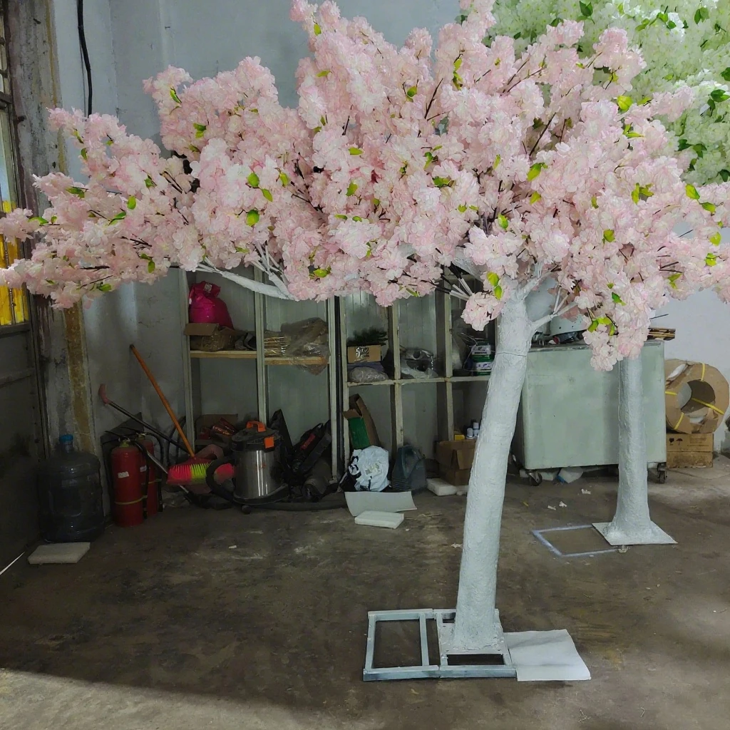 

Arc-shaped cherry blossom tree simulation 7-shaped flower tree wedding background window disassembly peach tree