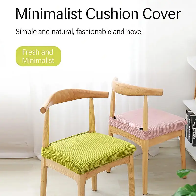 Fashion Modern Simple Chair Covers Solid Color Stretchy Chair Cover Washable Removable Din