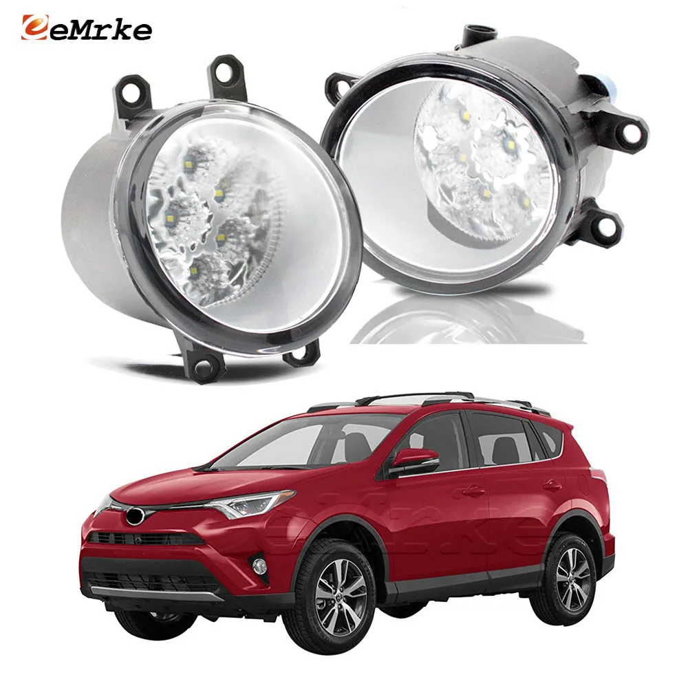 Upgrade Led Car Fog Lights PTF DRL for Toyota RAV4 IV RAV 4 CA40 Post-Facelift 2015 2016 2017 Fog Lamp Daytime Running Light