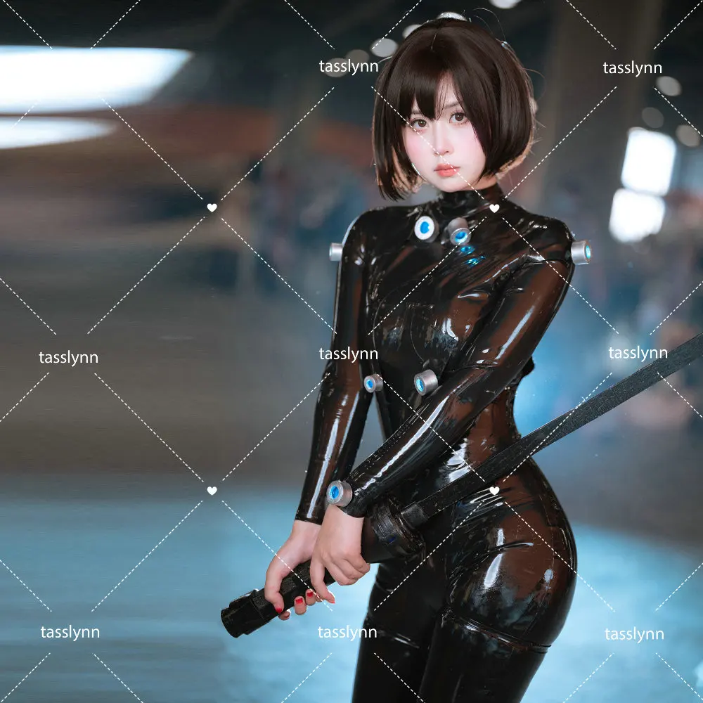 GANTZ Cosplay Costume Shimohira Reika Suits Women Black Latex Jumpsuit Halloween Outfits Latex Jumpsuits & Rompers