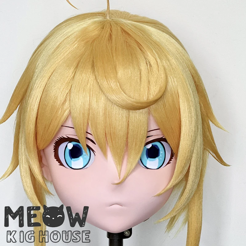 

(MEO426) Customize Handmade Full Head Lockable Crossdress Male to Female Japanese Cartoon Anime Game Character Kigurumi Mask