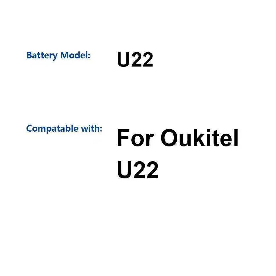 

Высокоэффективный аккумулятор для мобильного телефона Oukitel U22 2700 мАч