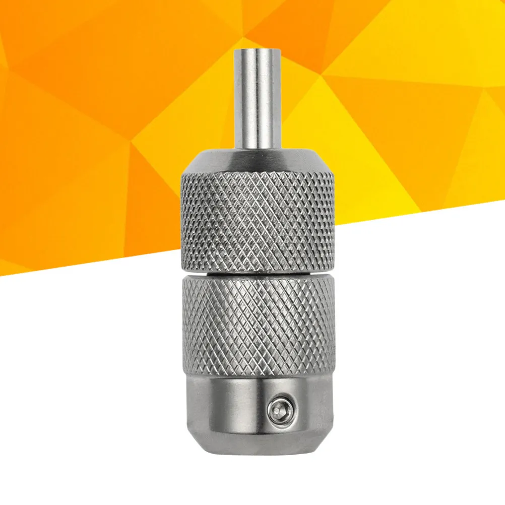 

1 шт. 25 мм рукоятка для тату-машинки из нержавеющей стали с самоблокирующейся трубкой для микроблейдинга бровей, боди-арта, шейдеров и лайнеров, противоскользящая