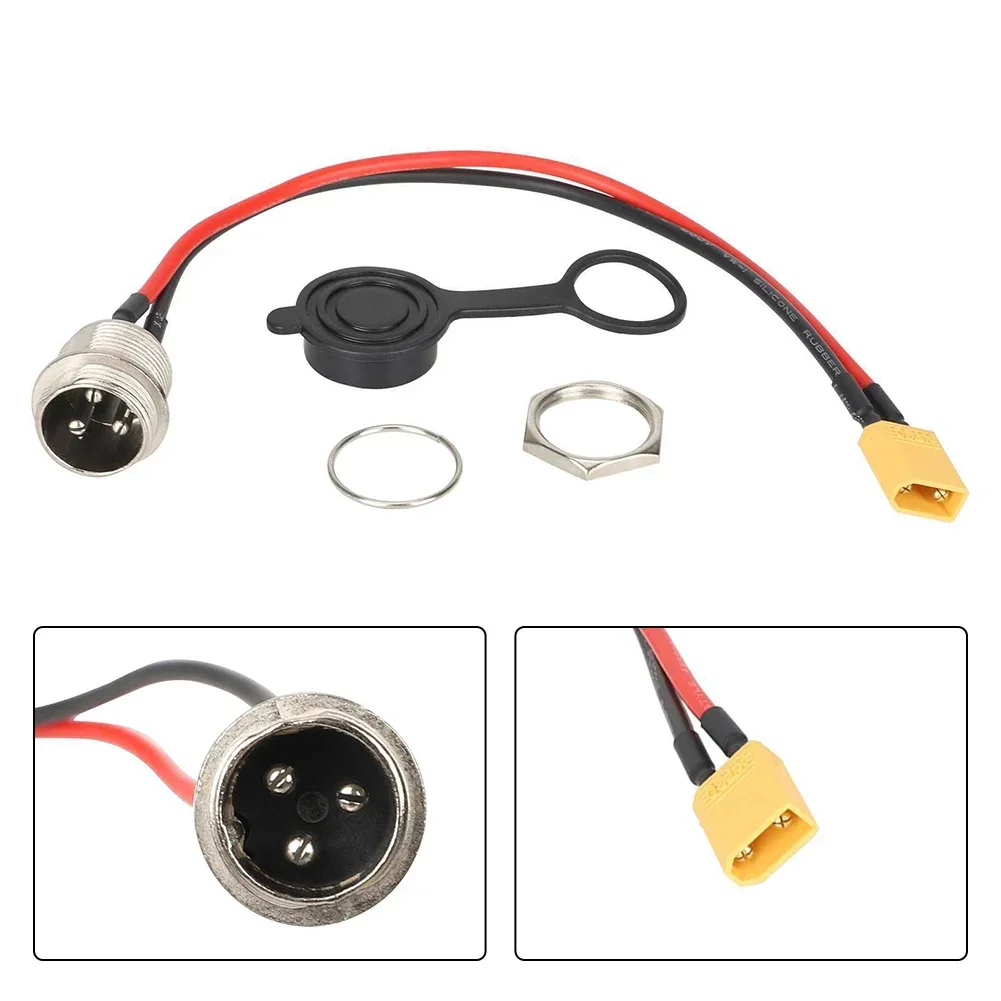 Electric Scooter Power PlugIn Connector for XT30 Aviation Head Charging Port Compatible with forZero 8 9 10 8X 10X 11X