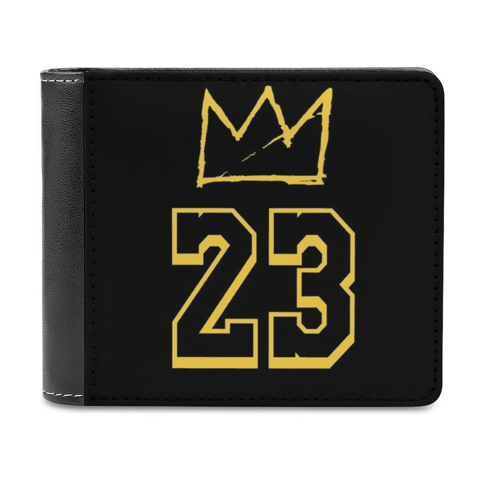 Kings Crown 23 La 1 Men Wallet Pu Leather Short Male Purses Credit Card Wallet For Men Money Bag James King James Basketball