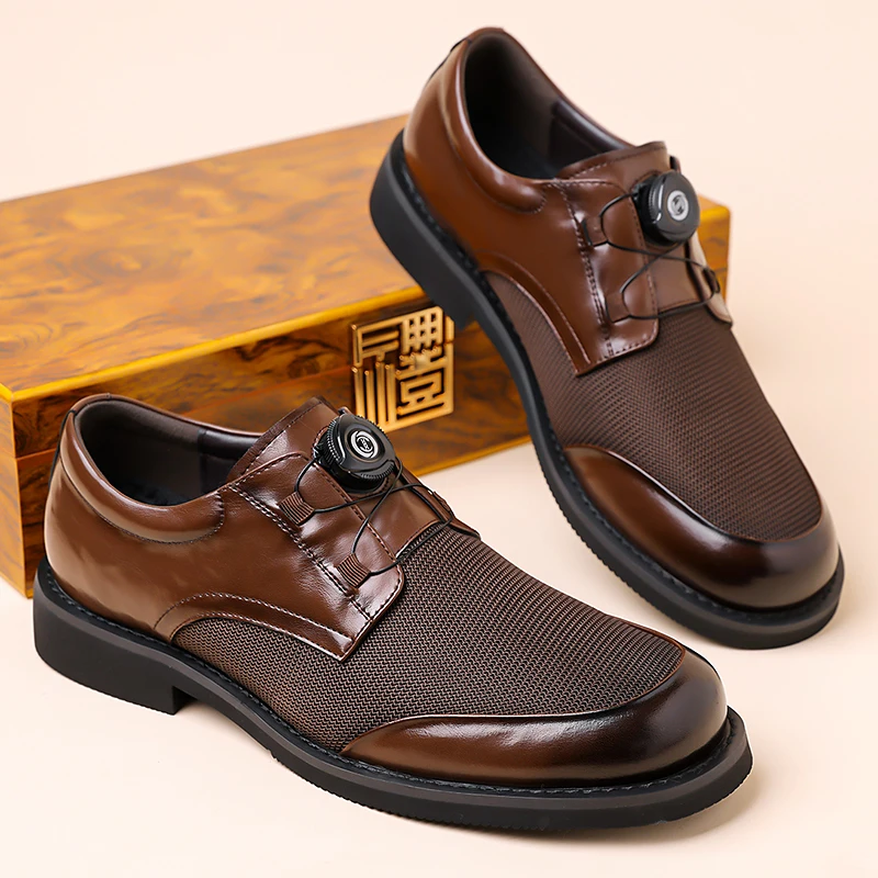 

2026 Hot Selling British Style Mens Casual Shoes High-end Comfortable Fashionable Leather Shoes Simple and Versatile Work Shoes