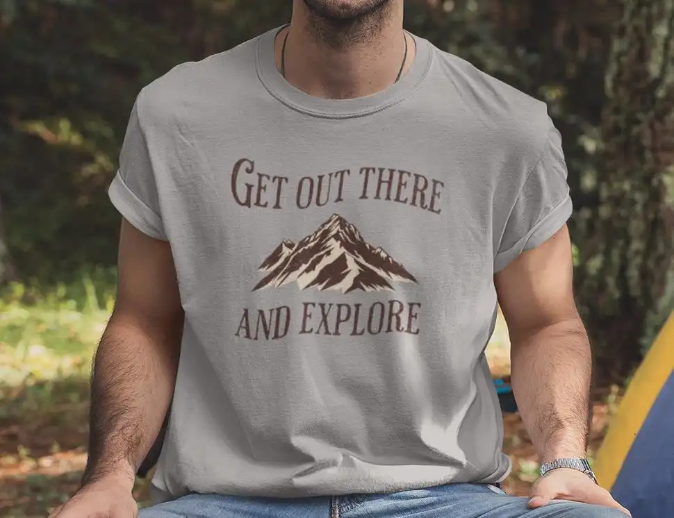 

Get out there and explore Softstyle T Shirt hiking outdoor adult
