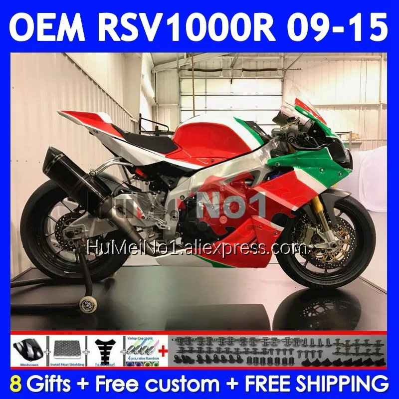 Injection For Aprilia RSV 1000 R Red green 1000R RSV1000RR 315No.54 RSV1000 09 11 12 13 15 2009 2010 2012 2013 2015 Fairings