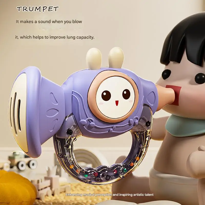 早期教育音楽玩具 6 から 36 ヶ月の子供向け ソフトシリコンホイッスルとミニガラガラ楽器 モンテッソーリ玩具