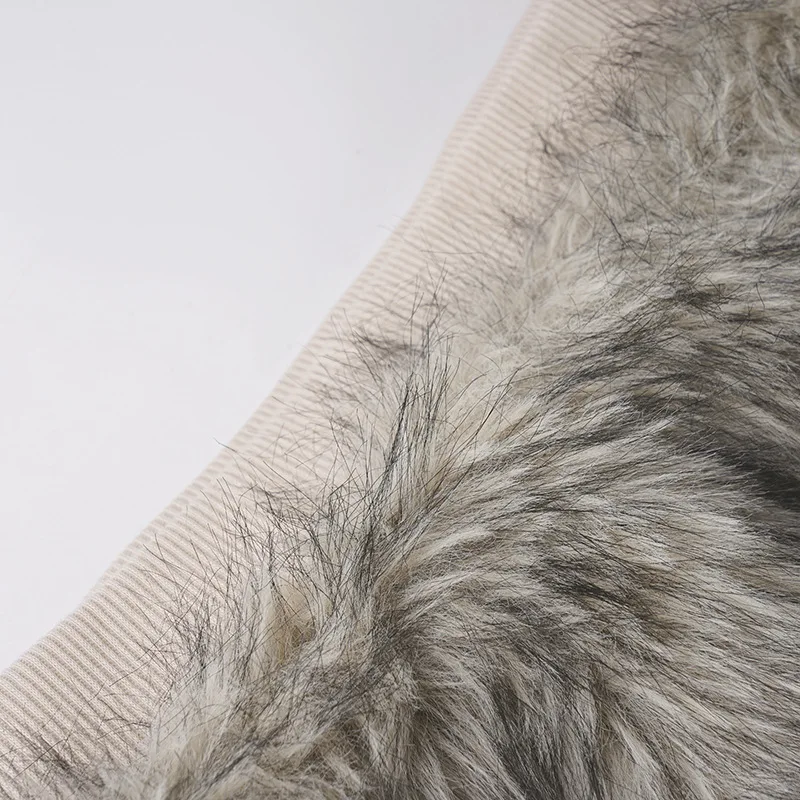 Falda en forma de A dividida con empalme de felpa de cintura baja Sexy para mujer nueva de invierno