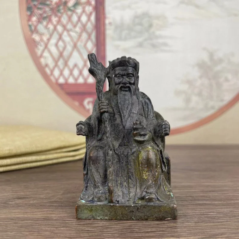 Copper-plated bronze statue of the Earth God, home decoration, living room and shop ornament, craft item