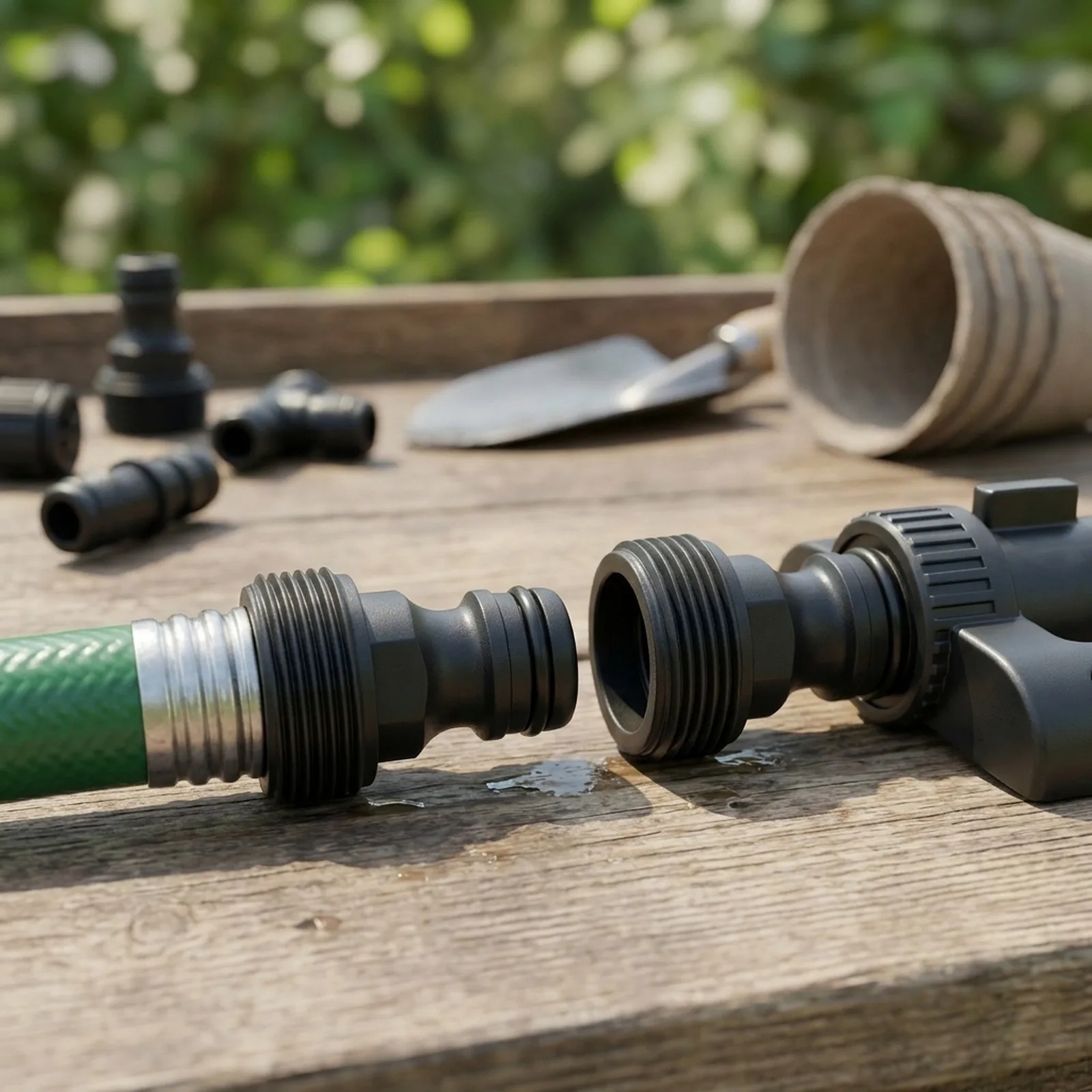 Nipple Style Hose Connector For 2 Pack for Drip Irrigation with External Threads and O Ring Sealing for Reliable Water Flow