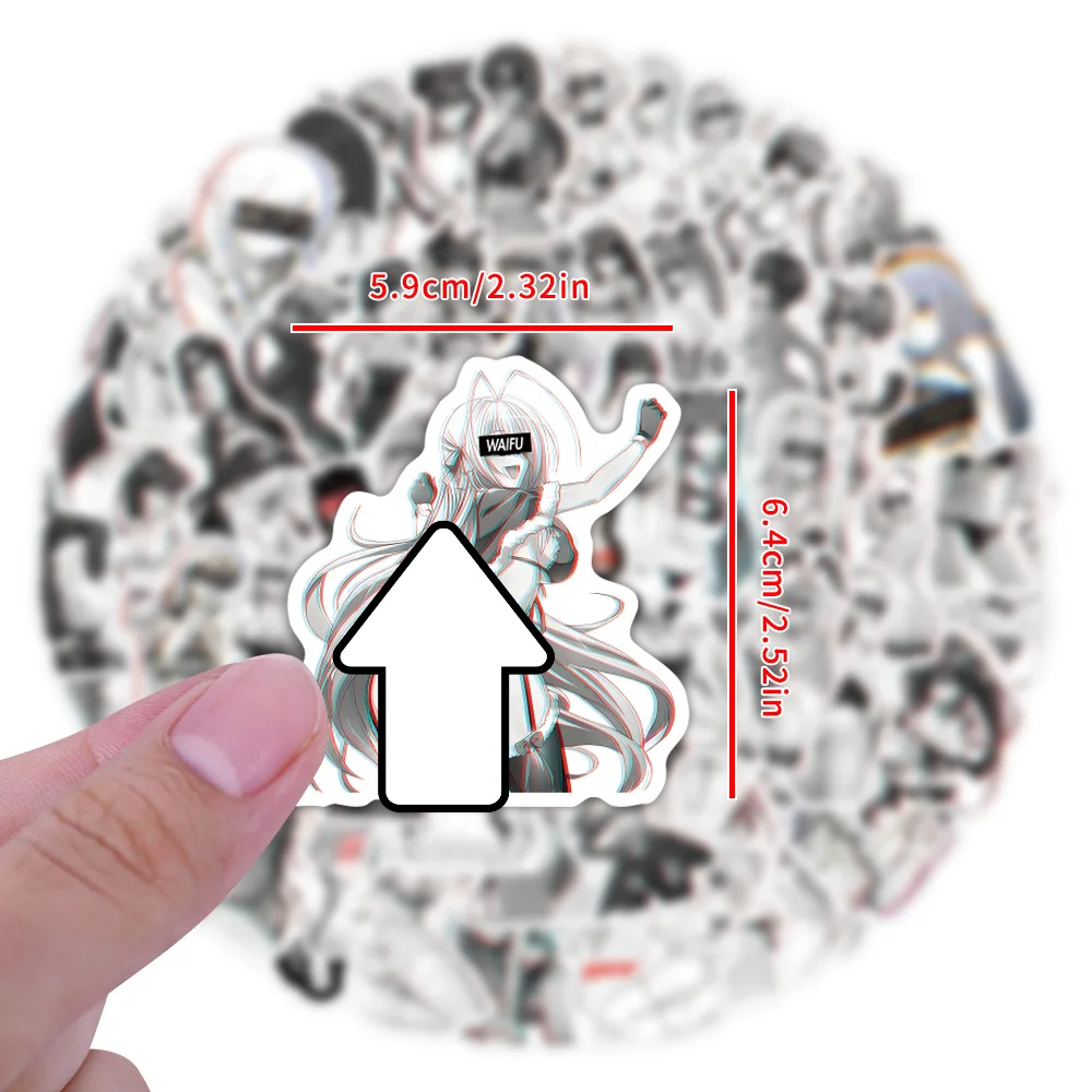 10/25/50Pcs Anime Waifu Sexy Girl Hentai Stickers Graffiti Waterproof Sticker Luggage Suitcase Notebook Laptop Motorbike