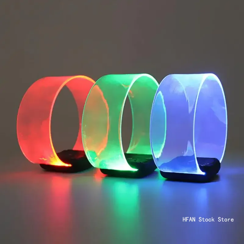 Silicone Sound Controlled LED Light Bracelet Led Light-emitting Bracelet Light Band Entertainment Party Wristband Halloween Belt