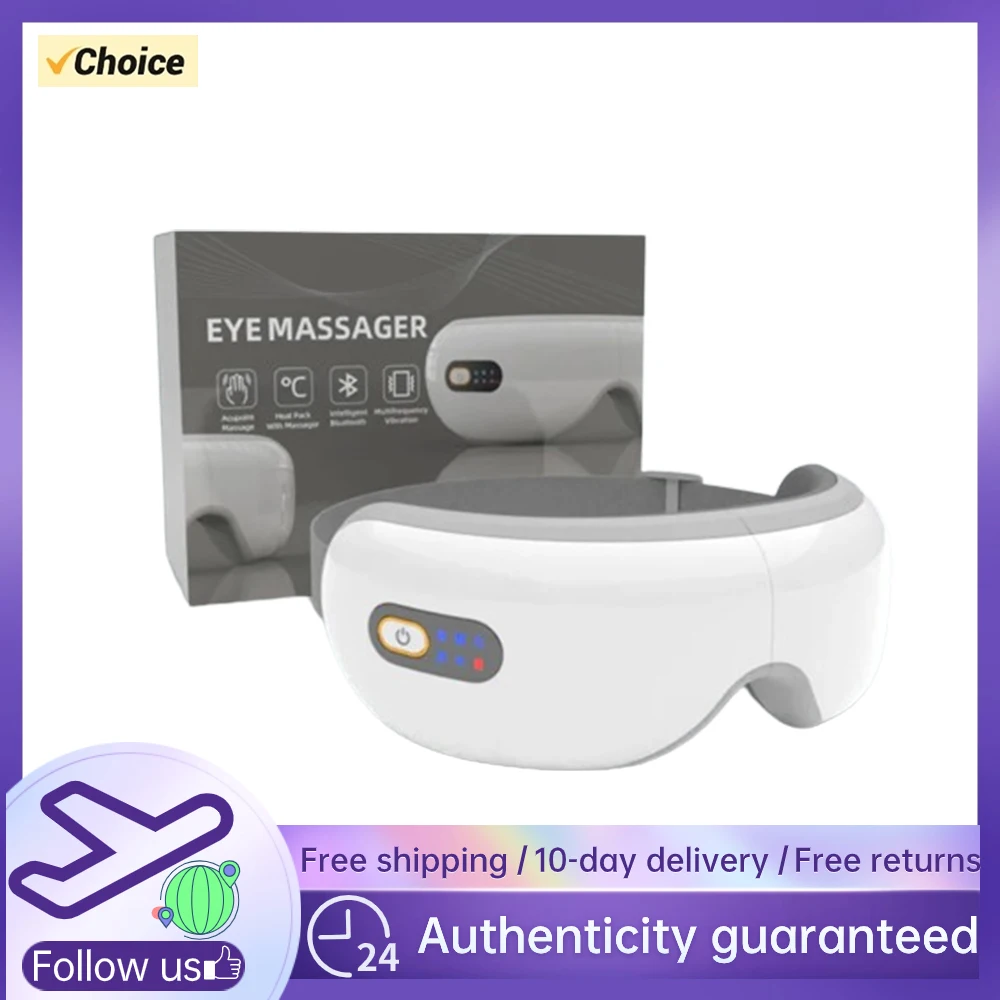 

Eye Massager Heating Eyes Mask With Music Airbag Massage For Migraines, Dry Eye, Eye Strain, Dark Circles Relief Improve Sleep