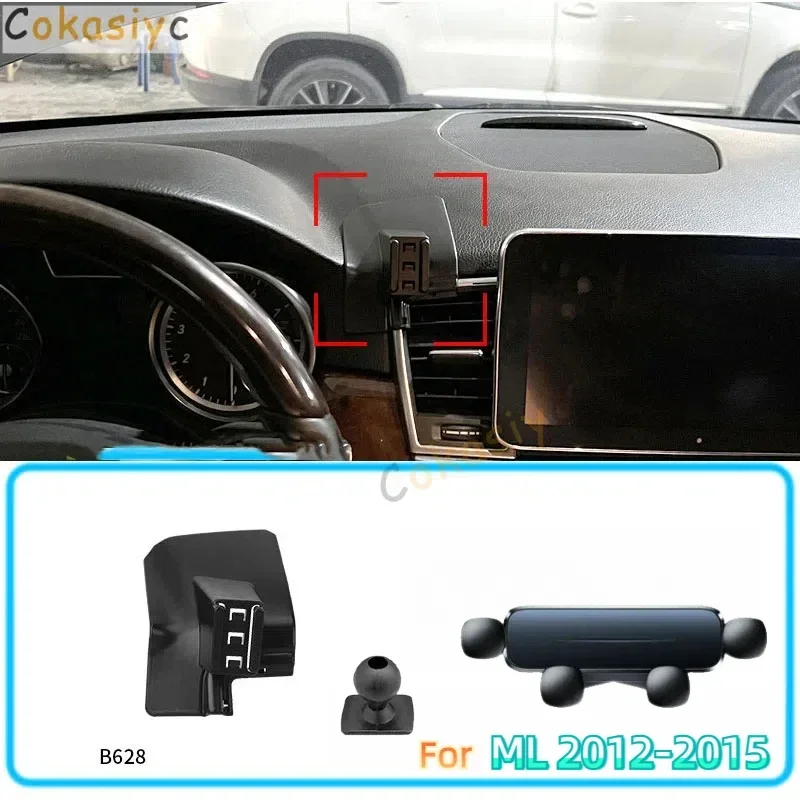 

Автомобильный держатель телефона для Mercedes Benz W166 ML 320 350 400 2012-2015, гравитационное крепление, горизонтальный мобильный кронштейн, аксессуары