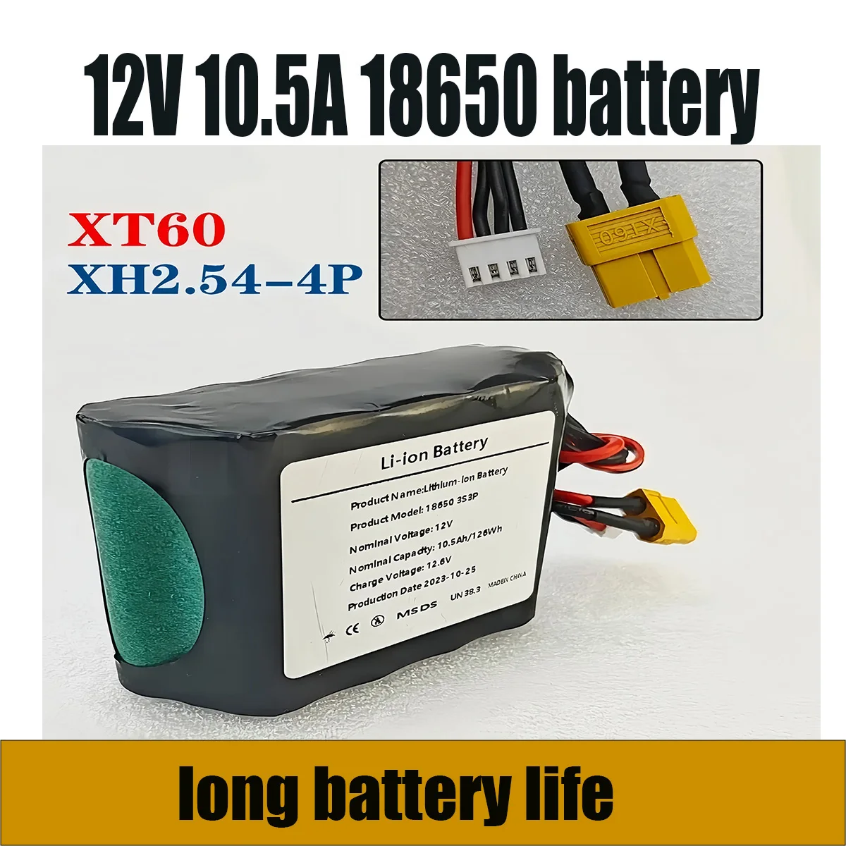 3s3p 12v 10.5Ah Battery  iones  litio   para Parrot Disco varios aviones RC Quadrotor 12,6 V UAV de alta capacidad