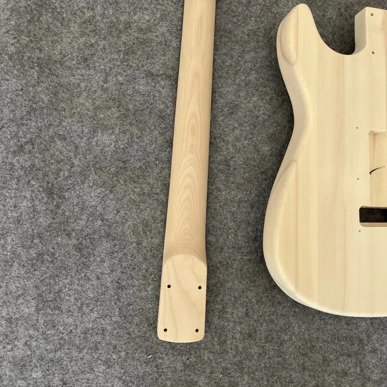 ST Electric Guitar Kit with Water Wave Stripe DIY Unfinished Basswood Body Rosewood Fingerboard Guitarra