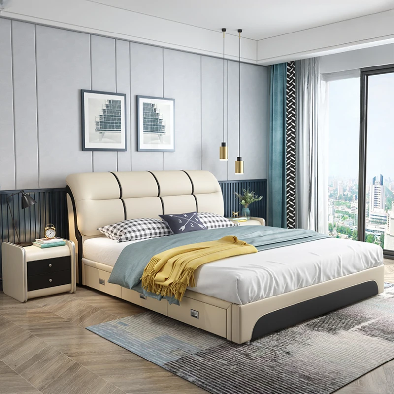 Luxus Königin Doppelbett nordische europäische hübsche Größe Rahmen Doppelbett Hotel Prinzessin Letto matri moniale Schlafzimmer möbel