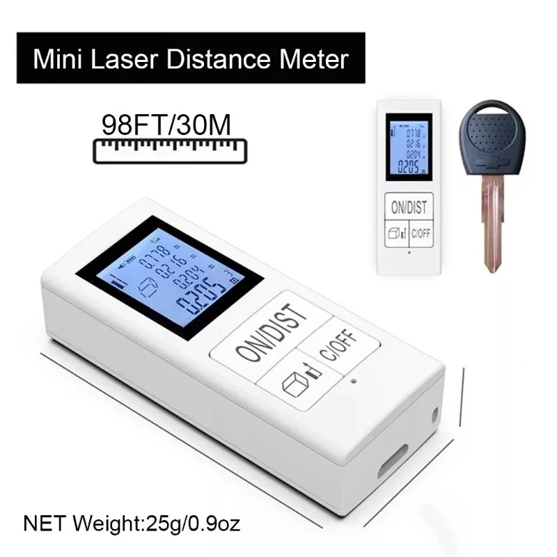 Mini Digital laser distance meter Rechargeable Measure 98 Ft/30M Home Use Measurement Tool 0.03-30m rangefinder Drop Shipping