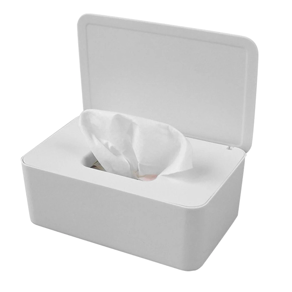 

Dustproof Tissue Storage Box Case Wet Wipes Dispenser Holder with Lid for Home Dustproof Wet Wipes Dispenser Holder with Lid