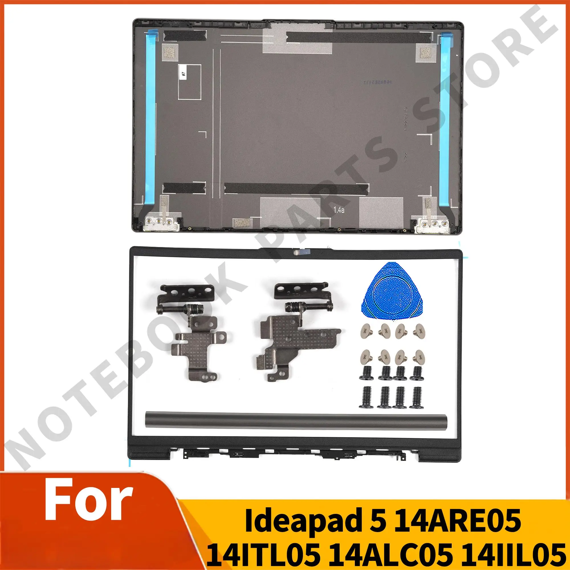 

NEW For Ideapad 5 14ARE05 5-14ITL05 5-14ALC05 5-14IIL05 Gray Metal Top Lid Bezel Hinge Cover Hinges Hingecover Parts Replace