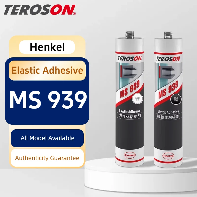 Original TEROSON MS 939 MS Polymer Elastic Adhesive Sealant No Sag Car Body RV Caravan Metal Plastic Joint Sealer Black Grey