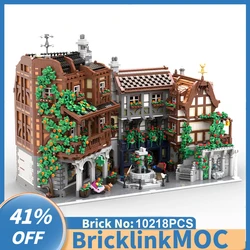 10218PCS City Hot Selling Street View Moc Modular Old Town small wine shop old pharmacy Building creative ideas Toy Gift Blocks