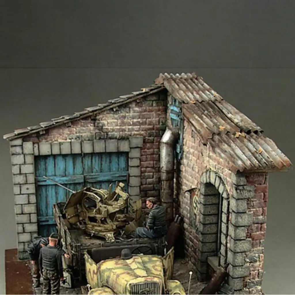 

8x 1/35 Steel Shed Corrugated Tile Miniature Sand Table Scenery Layout