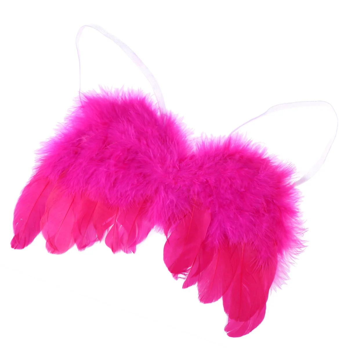Różowe Anielskie Skrzydła Rekwizyt do Zdjęć Niemowlęcych Naturalne Skrzydła Ubranka do Zdjęć na Baby Shower Urodziny