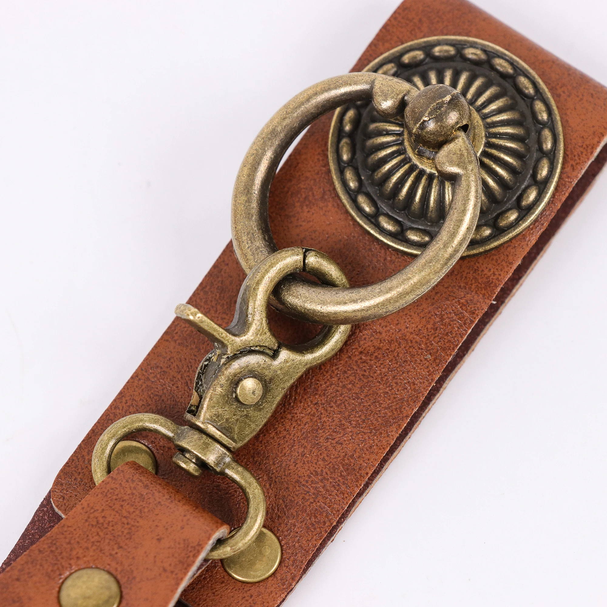 Halloween Medieval PU Leather Cup Hanger Renaissance Cosplay Waist Belt Accessory LARP Costume Prop view 6