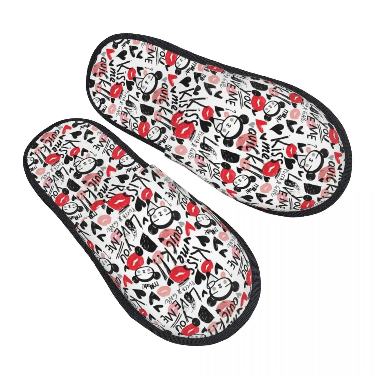

Custom P-Puccaes Cartoon Manga Guest Slippers for Hotel Women House Slipper