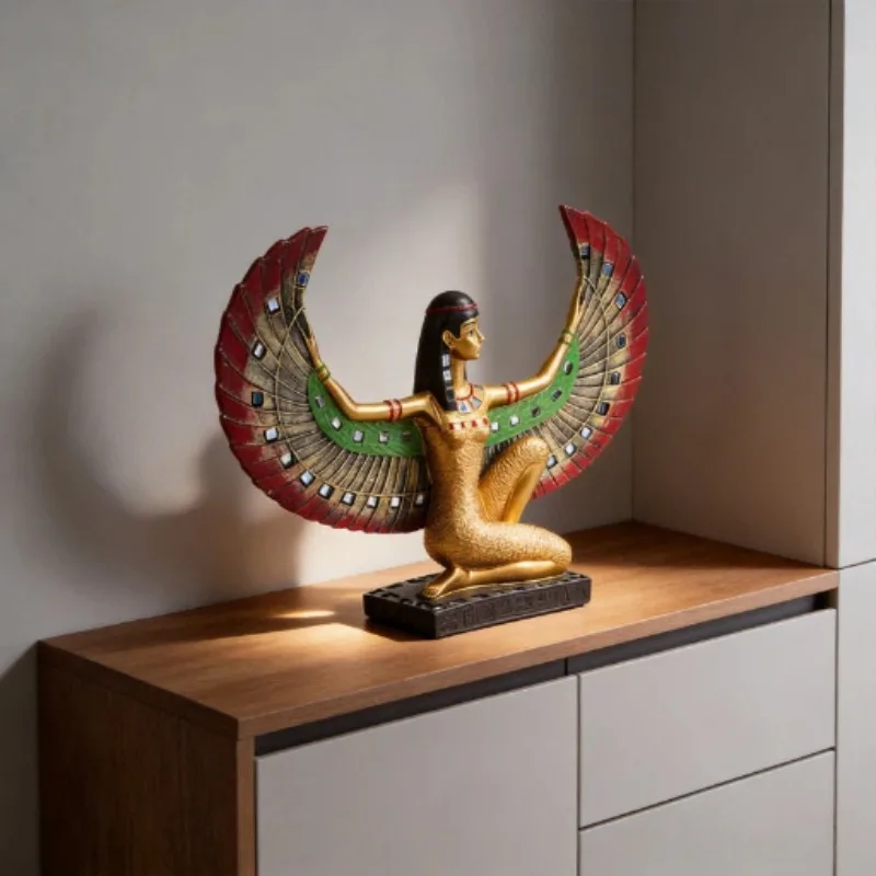 

Resin Statue, Facial Sculpture, Hand Drawn Pyramid Guardian Goddess Isis,Inspiration,Craftsmanship,Home Decoration,Office Statue