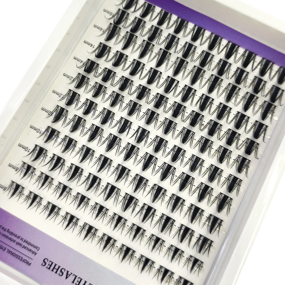 HBZGTLAD 12 Reihen DIY Cluster Wimpern 8-16mm Katzenaugen-Wimpern Unsichtbares Band Premium Nerz Manga Wimperncluster Natürlicher Stil Faux Cils – Detail 4