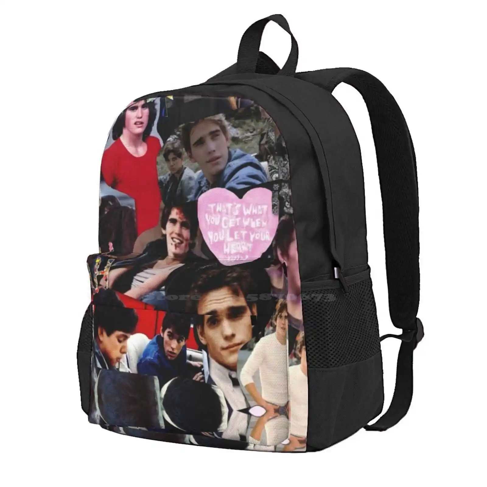 Matt Dillon Collage Iii Hot Sale Schoolbag Backpack Fashion Bags The Outsiders 1980S Collage Memes Matt Dillon Dallas Winston