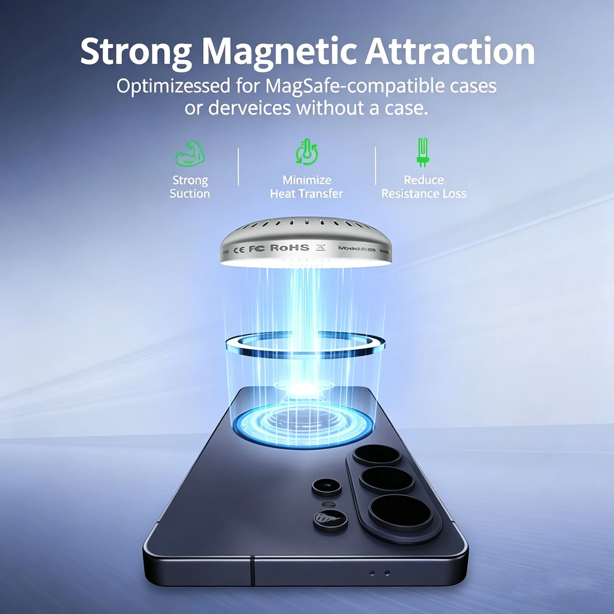 Bonola Magnetic Wireless Charger 25W for Galaxy S26 Ultra 15W Fast Charging for S25/S24/S23/S22 Ultra/Plus Magnetic Charging Pad - view 3