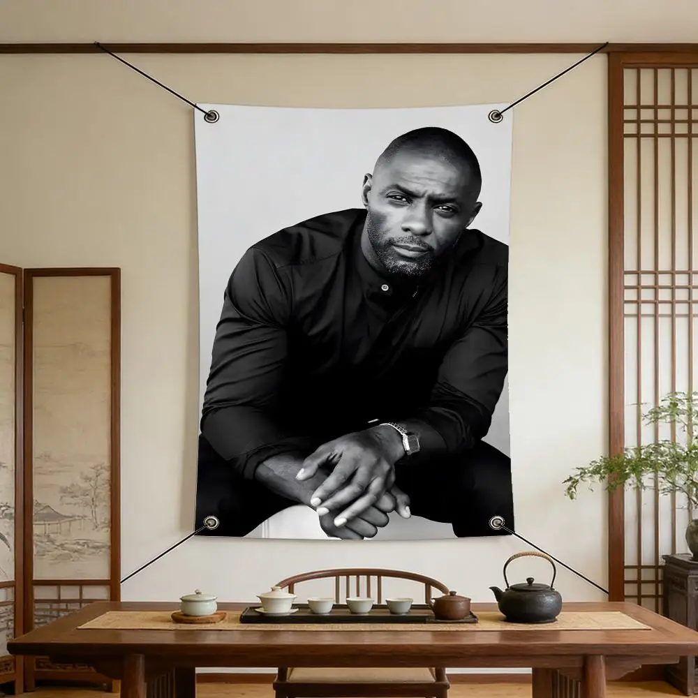 star I-Idris E-Elba Flags Flags are suitable for outdoor camping, live streaming, music festivals, home décor, and parties