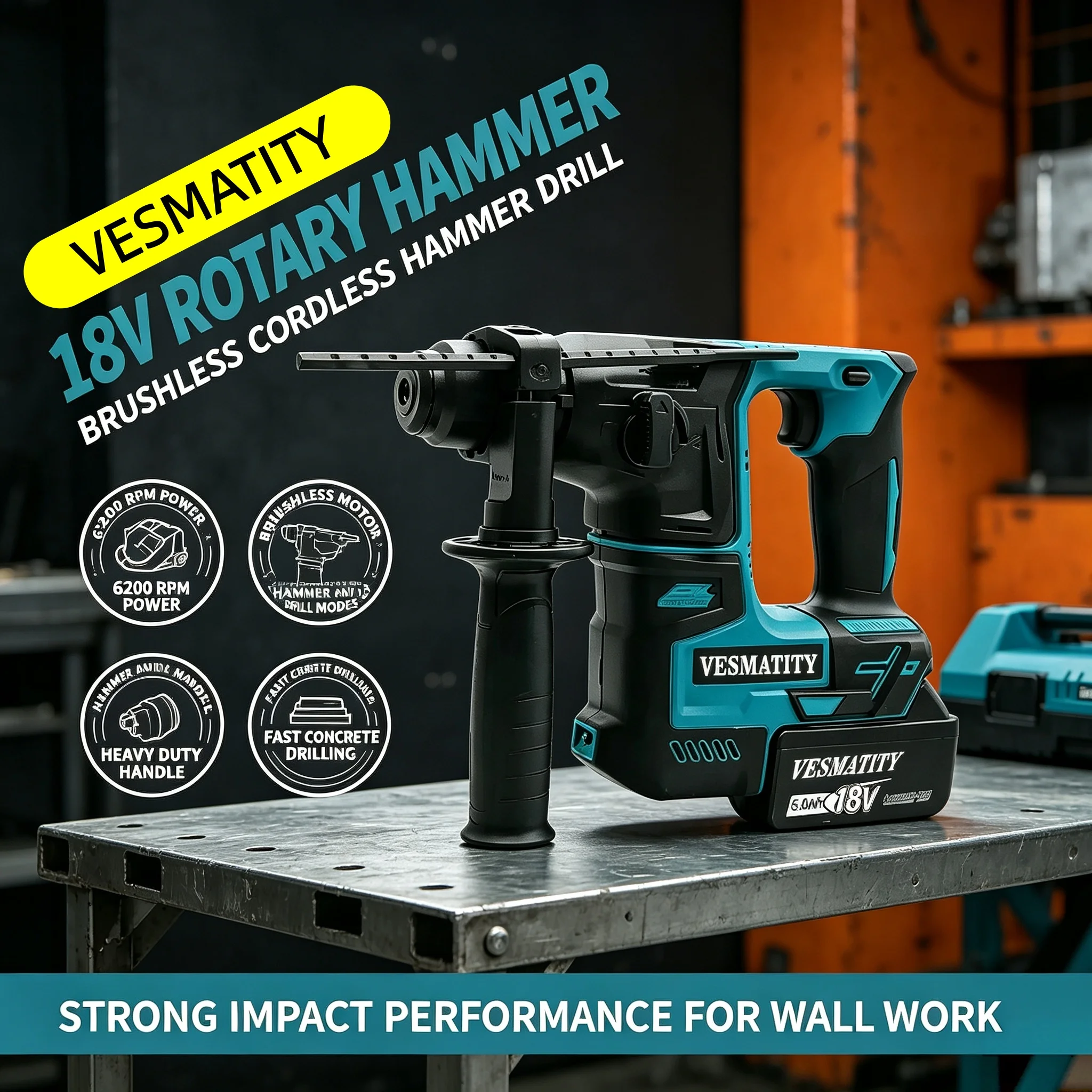rotary-hammer-drill-vesmatity-cordless-impact-breaker-for-concrete-wood-metal-with-2-modes-for-18v-lithium-battery-tools