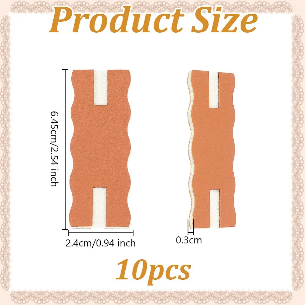 10pcs Tangle-Free Jewelry Organizer 2.5x1x0.1 Inch Brown Rectangle Tangle-Free Necklaces Organizer Necklace Card Holder