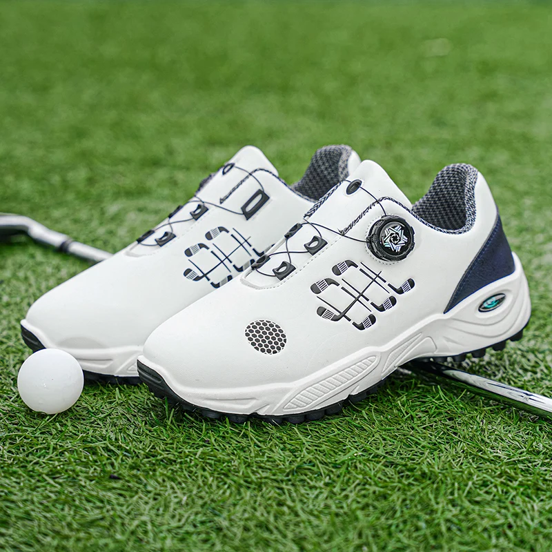 Men's Golf Shoes for Autumn and Summer, with Thick and Flexible Soles, Comfortable and Breathable, Featuring a Convenient Twist-Lock Design, Suitable for Daily Casual Wear, Golf, Outdoor Sports, and Other Activities