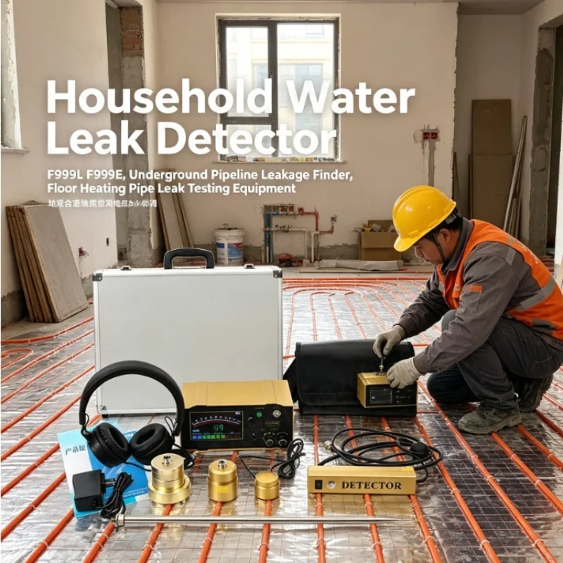 ABBP Household Water Leak Detector F999L F999E, Underground Pipeline Leakage Finder, Floor Heating Pipe Leak Testing Equipment