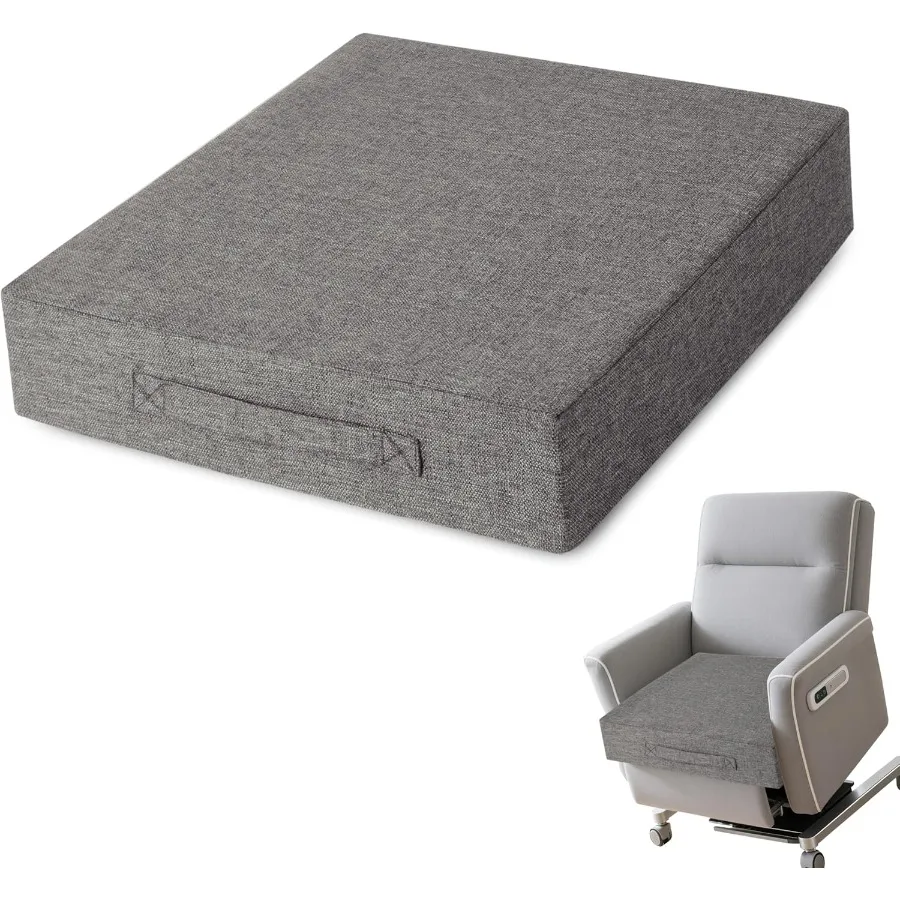 

Recliner Cushions for Elderly Thick Seat Cushion 20"x20"x4" Chair Pads with Non Slip Backing and Washable Cover for Couch Armch