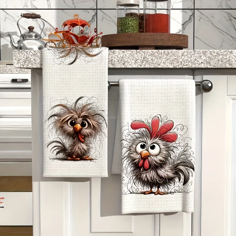 Fried chicken, kitchen towel, dish towel, hand towel, kitchen decorative towel, neighbor gift.