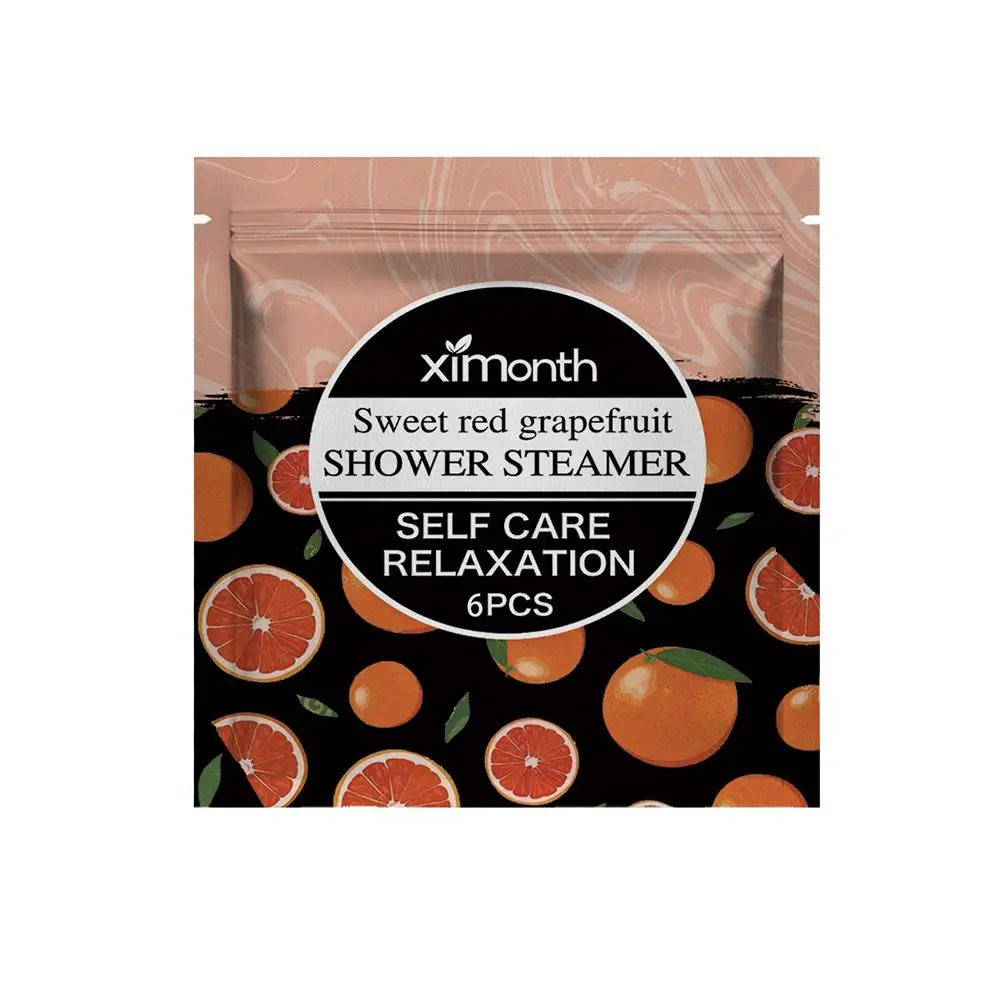 Shower Steamers 6Pcs Lymphatic Slimming Shower Bombs Body Tablets Oils Tablets Relaxation Spa Soak Foot Essential Shaping C4M0