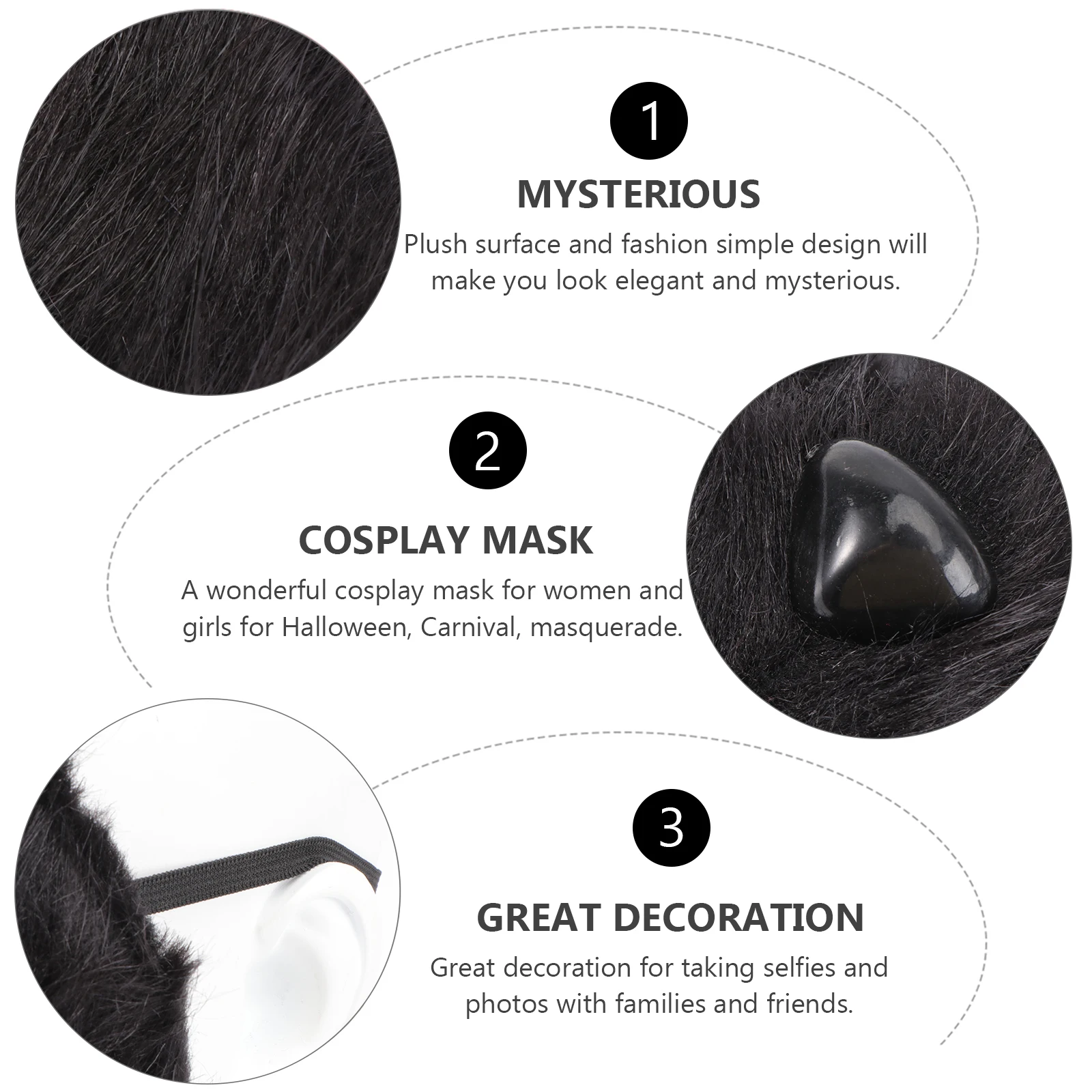 

Fox Mask Therain Fsiry Christmas Cosplay Kids Masquerade Mardi Gras with Flower Costume Supplies