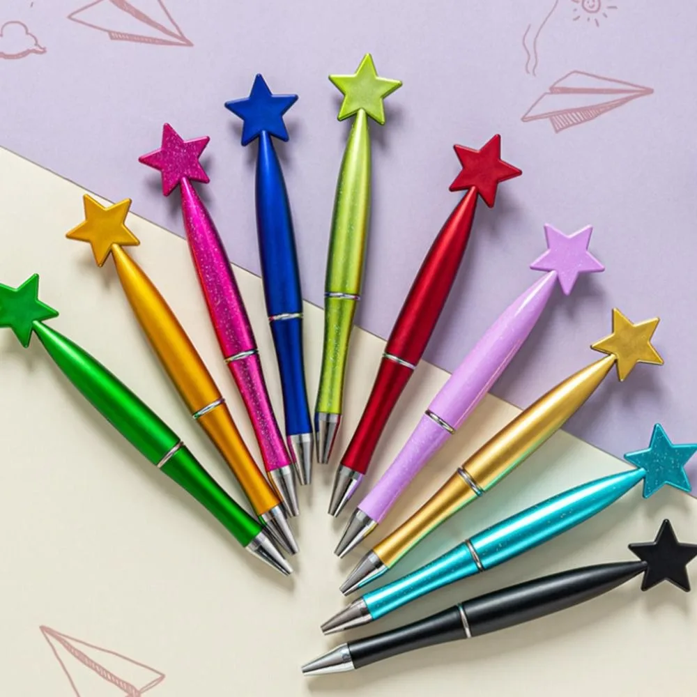 Creative Cute Star Shaped Ballpoint Pen Kawaii Smooth Writing Gel Ink Rollerball Pen Christmas Gift Stationery Supplies